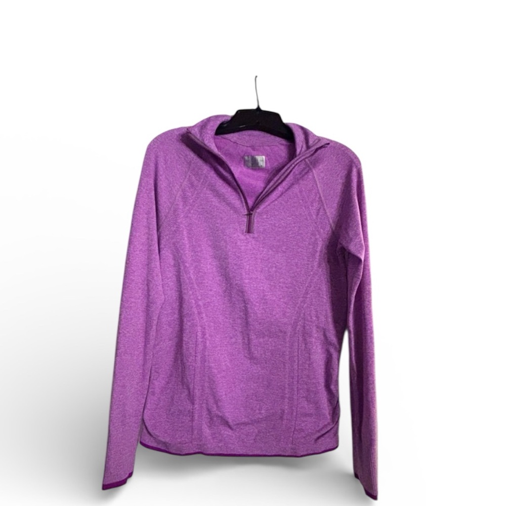 Athleta Quarter-Zip Pullover Purple SZ M Athleisure